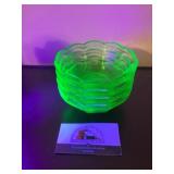 Uranium glass bowls