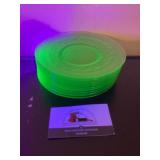 Uranium glass salad plates