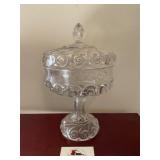 Duncan nd Miller Clear snail Glass Compote