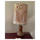 Vintage lamp with butterfly shade