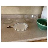 Bowls, pie plates, misc