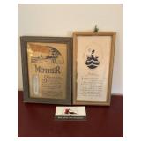 Vintage mother prints and thermometer