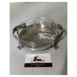 Divided dish in silver co 457 caddy