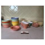 MCM colored bowls and mugs
