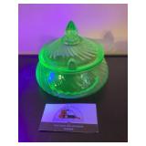 Uranium glass dish