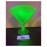 Uranium glass vase