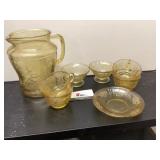 Yellow depression glass