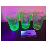 Uranium glass glasses