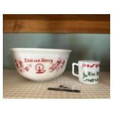 Tom & Jerry egg nog bowl and mug
