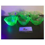 Uranium glass mugs