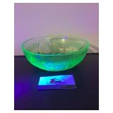 Uranium glass bowl