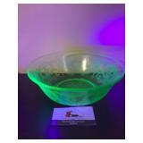 Uranium glass bowl