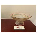 MCM Rainbow Stripe Glass Bowl