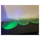 Uranium glass plates