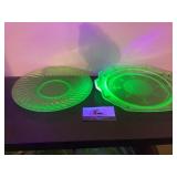 Uranium glass platters