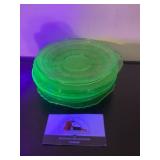 Uranium glass dessert  plates