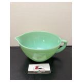 Fire king Jadeite pour spout mixing bowl