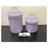 Vintage purple canisters