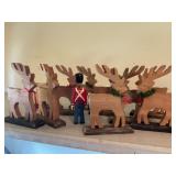 Wood reindeer and nutcracker