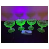 Uranium Glass Sundae Cups