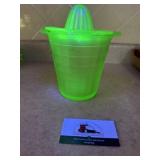 Uranium glass citrus press