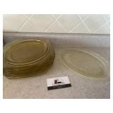 Hello depression glass plates and platter