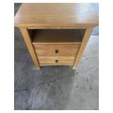 Wood side table