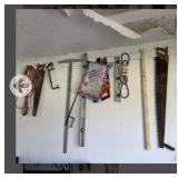 Saws, tools, levels