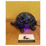 Mosaic stained glass light up turtle