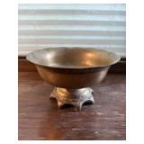 Brass pedestal bowl