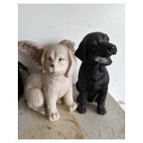 Resin dog yard decor