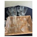 Etched glass stemware