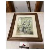 Signed liberty print approximately 13 1/2 x 16