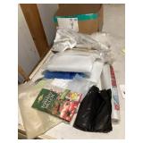 Plastic bags and tomato mulch