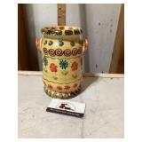 Stoneware crock made in Italy handpainted