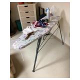 Ironing board with contents