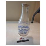 Osceola County Creamery Sibley Iowa Milk Bottle