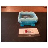 Blue Fenton glass dish