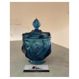 Fenton Swirl Covered Candy Dish