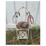 Planter Stand and Horse Shoes