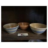 Three Small Stoneware Dishes