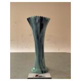 Vintage Slag Glass Swung Vase