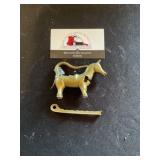 Brass animal paddle lock