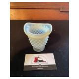 Glass hobnail vase