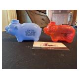 Advertising plastic piggy banks