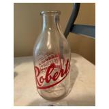 Robert Glass Milk Bottle