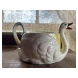 Swan pitcher marked Czechoslovakia