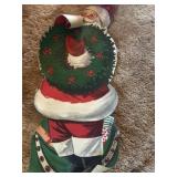 Vintage paper Santa wall hanging