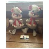 Vintage Christmas mouse decor