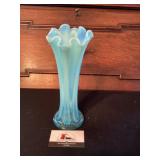 Blue glass vase